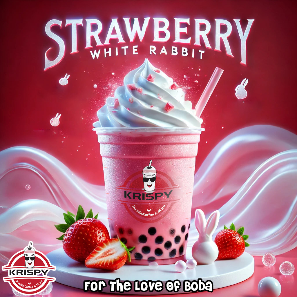 Krispy Strawberry White Rabbit Frappe